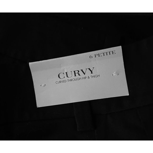 ANN TAYLOR - CURVY FIT Black Cotton Stretch Capri Cropped Pants 6P - Picture 4 of 4